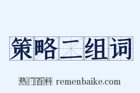 策略二组词是什么意思的图片